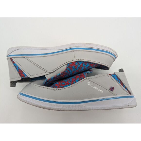 Columbia PFG Bahama Youth Boys Boat Shoes Blue Grey Red Slip On Sneaker Size 3 - Picture 8 of 11